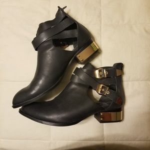 Jeffrey Campbell genuine leather cutout boots